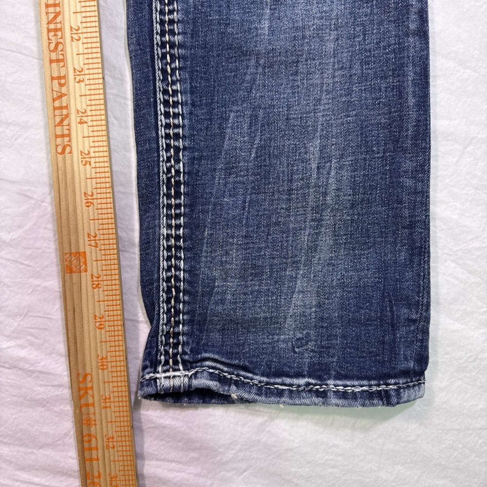 Rock Revival Jeans Women 29 Denim TAMA Easy Straight rhinestones embelished - Picture 4 of 10